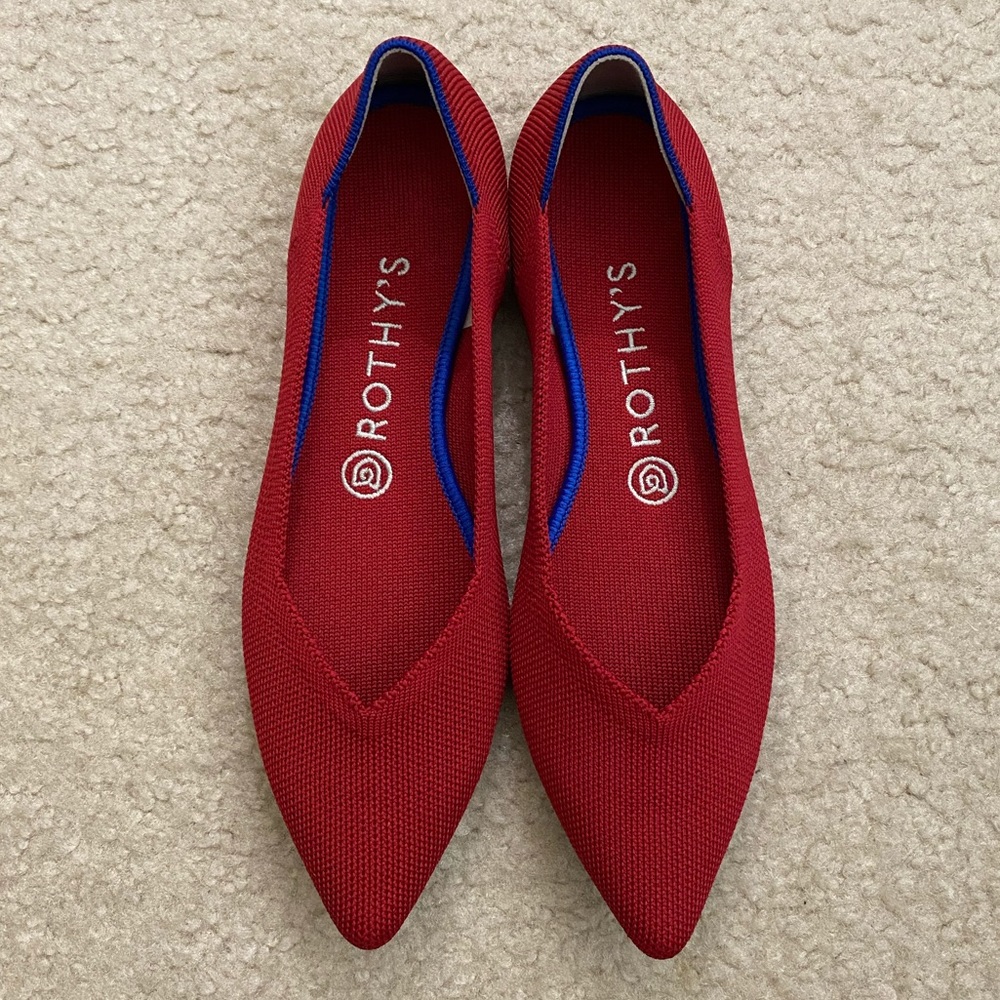 Rothy’s The Point Flats Chili Red
